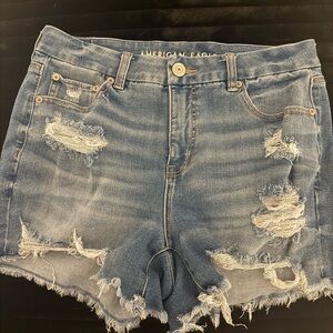 American Eagle Outfitters Curvy Midi Jean Shorts